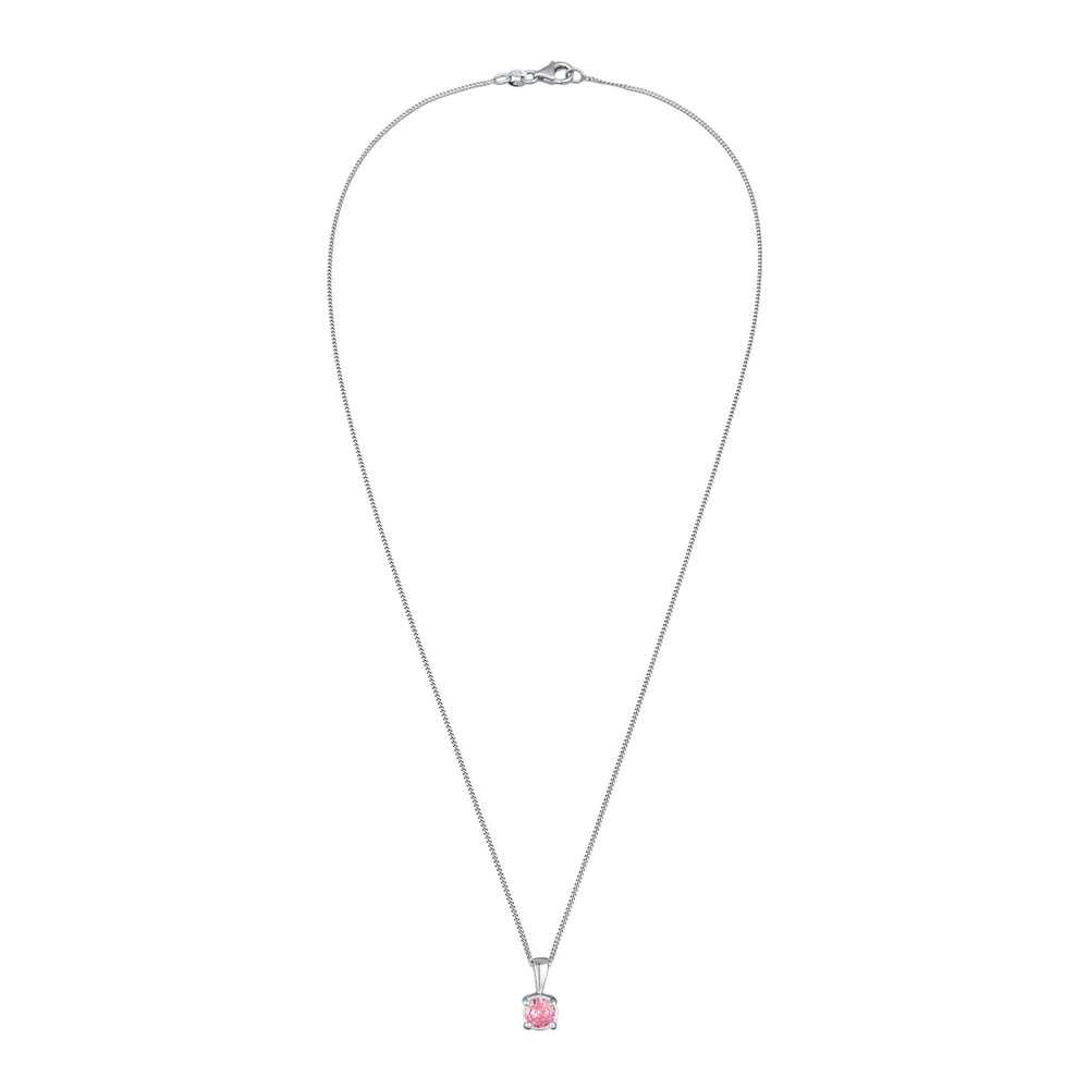 Elli Elli Collier Femmes Solitaire pendentif Basic avec cristal rose en argent sterlin collier