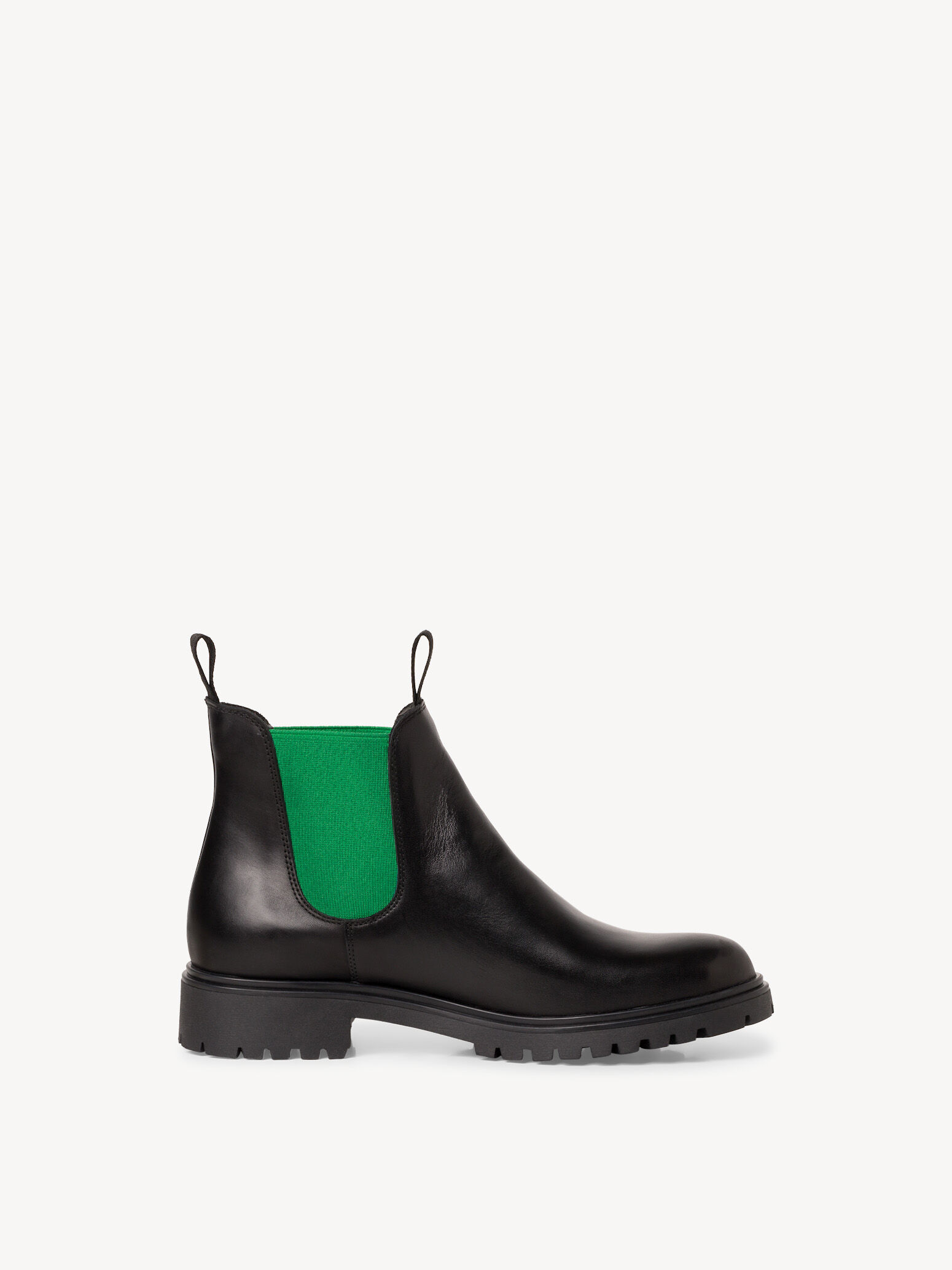 Bottine Chelsea en cuir - noir