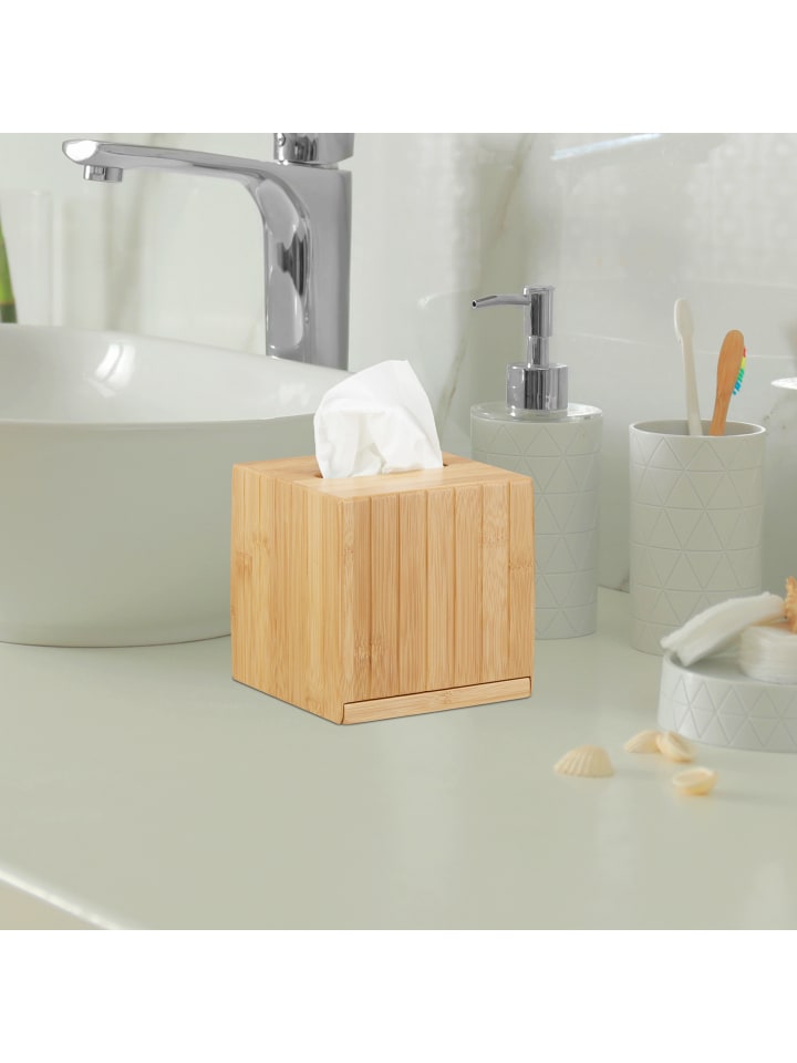 relaxdays Kosmetiktücherbox in Natur günstig kaufen onesize