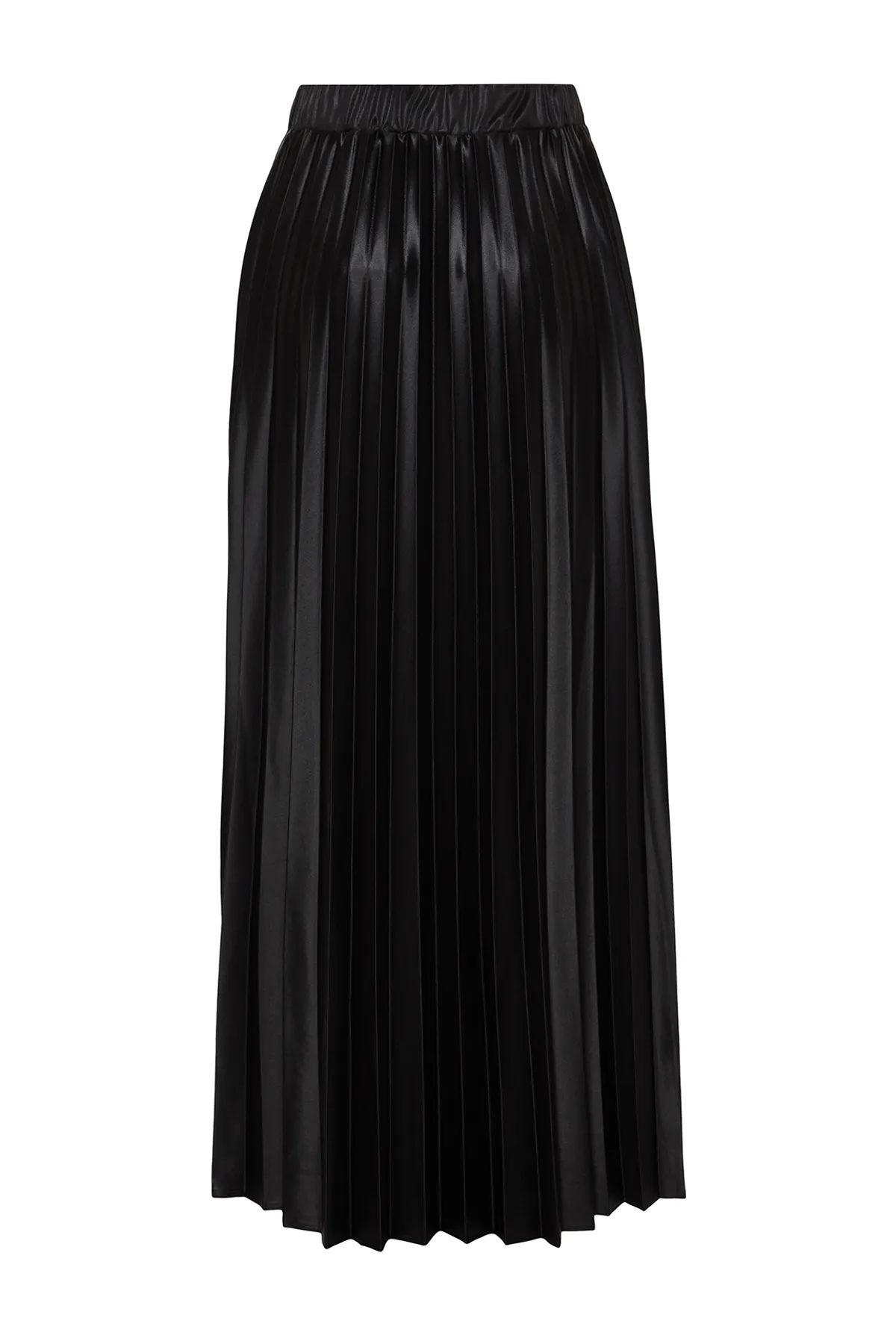 Trendyol Modest  Schwarzer plissierter Webrock TCTAW24EE00010