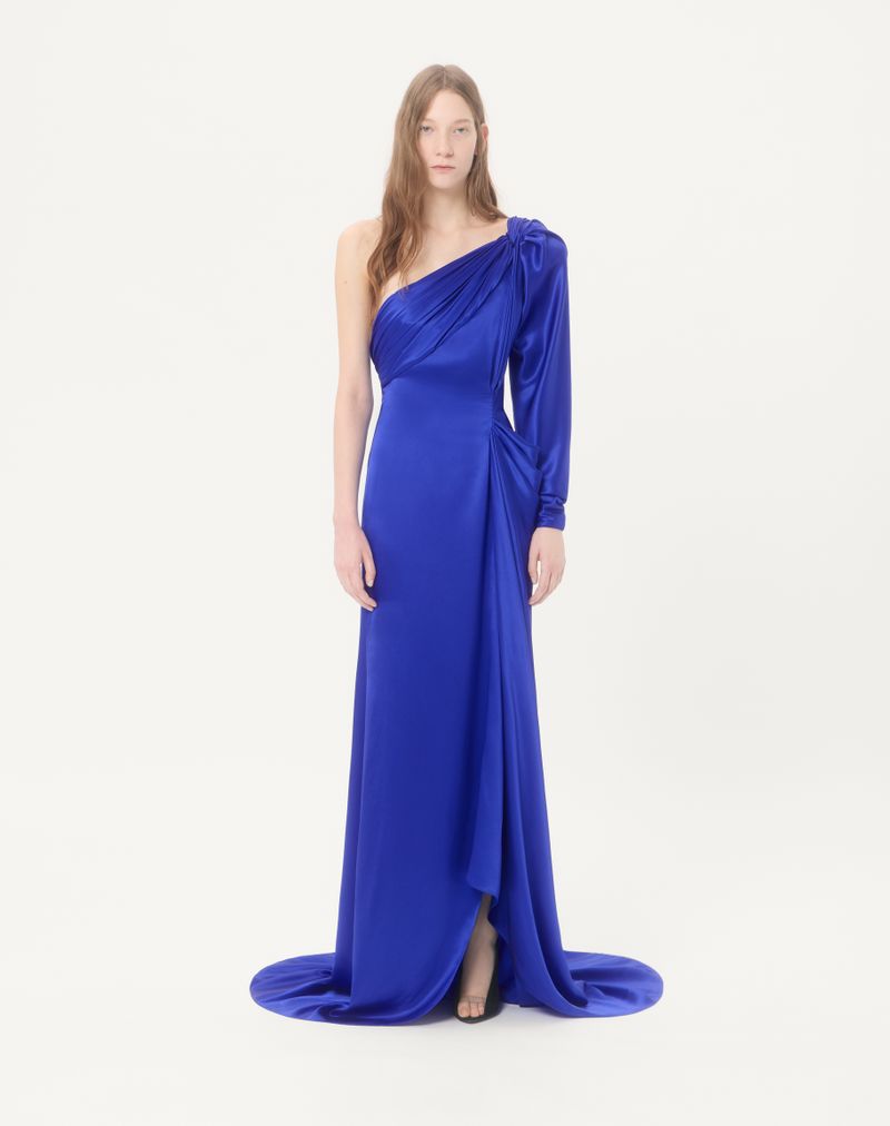 Kjole i crepe satin