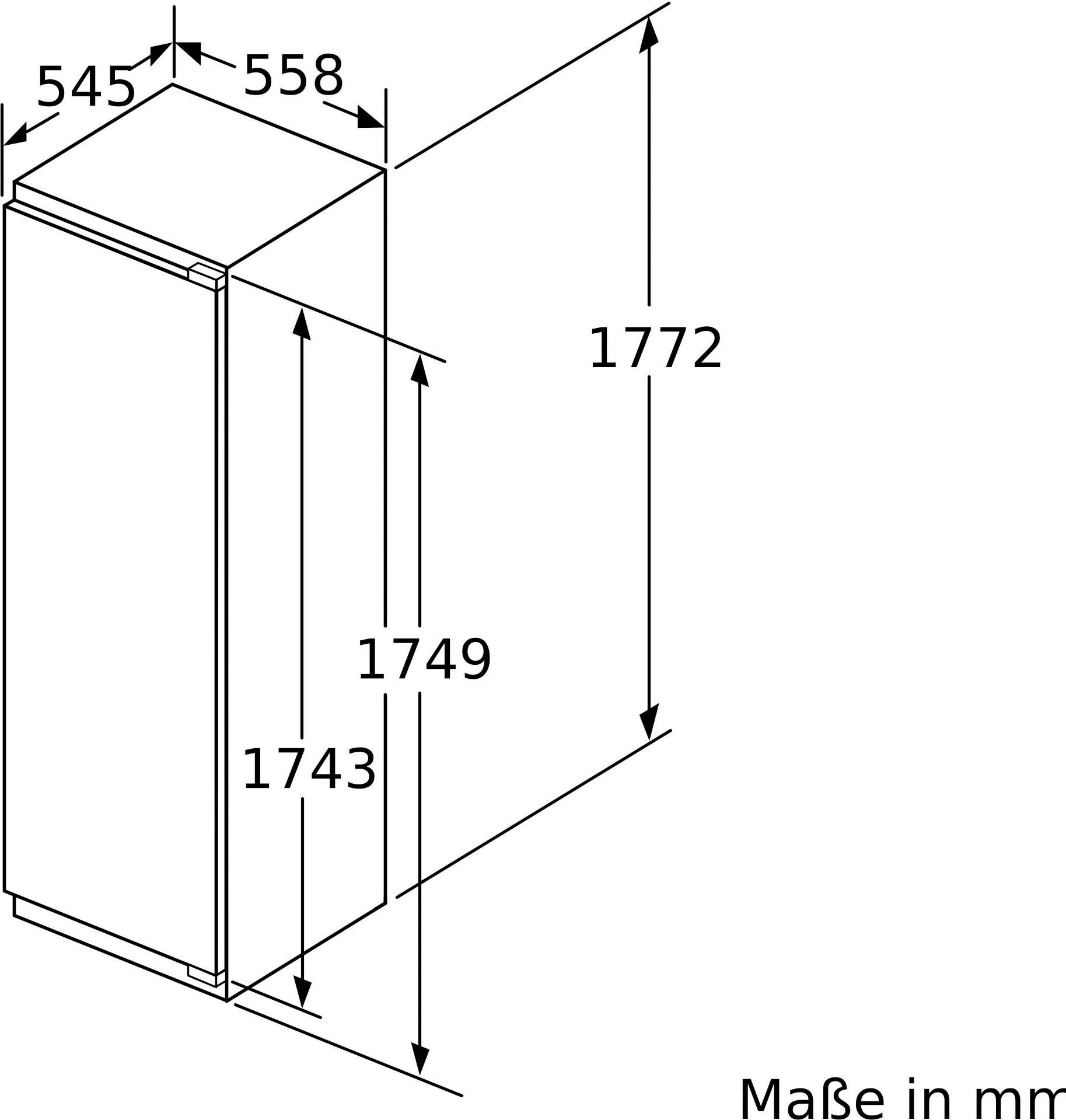 NEFF Einbaukühlschrank N 70 KI2823FF0, 177,2 cm hoch, 56 cm breit