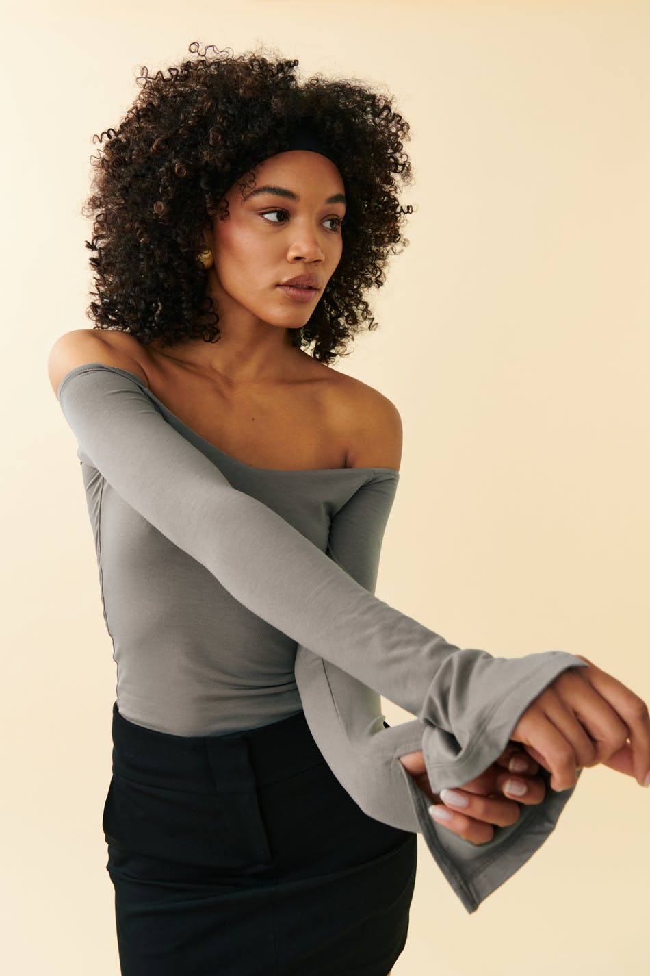 Soft touch off shoulder top