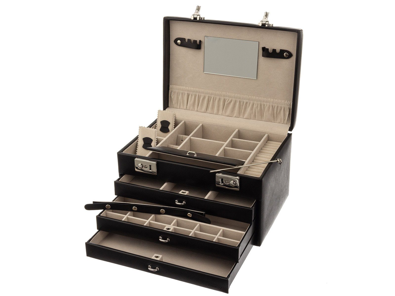 Davidts Schmuckkasten 367692 Schmuckkasten 4 Etagen, 