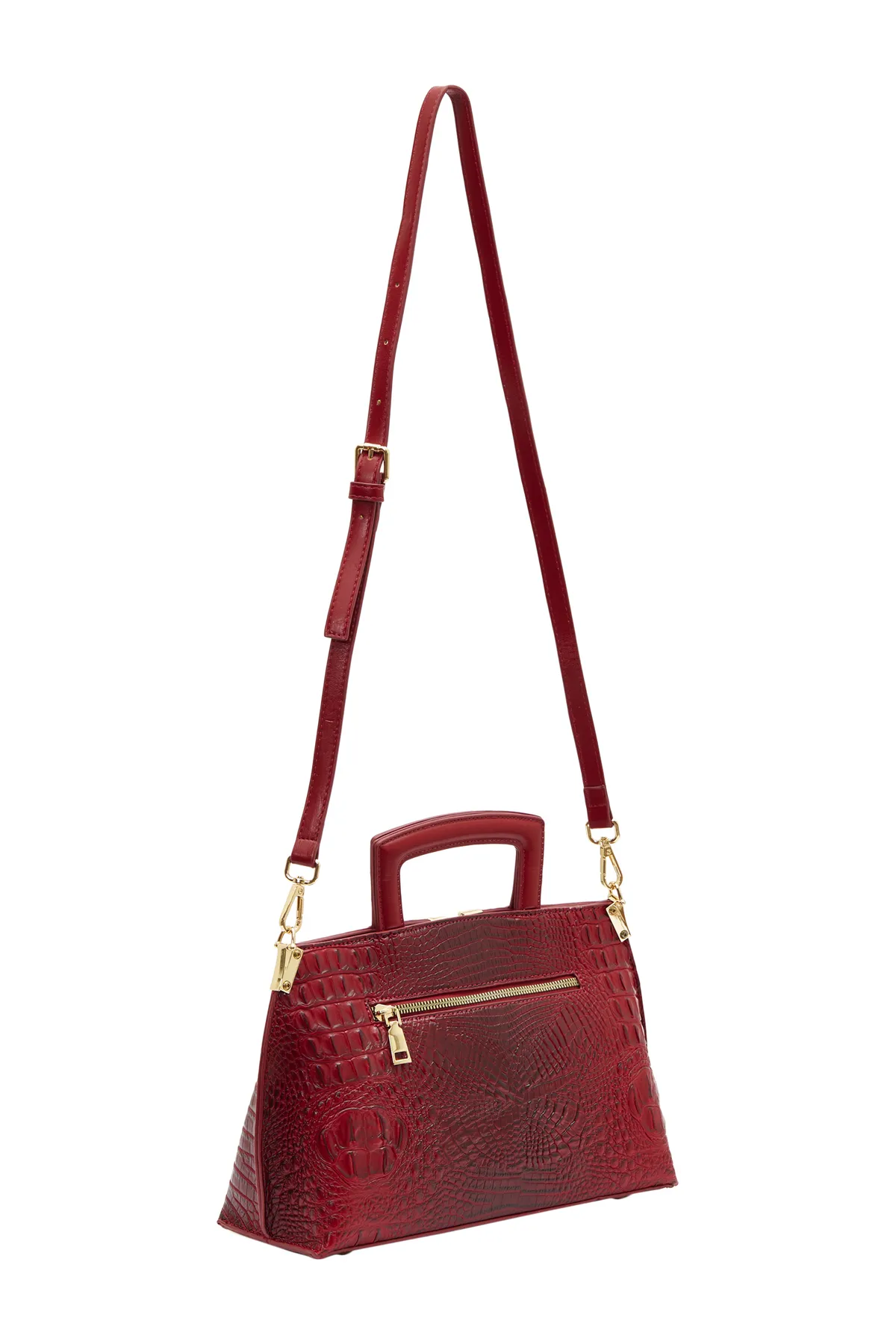 USHA  Handtasche - Rot - Unifarben