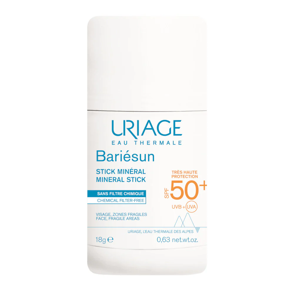 BARIESUN Mineral Stick SPF50+ - Korkeasuojainen aurinkopuikko, tehokas aurinkosuoja kasvoille.