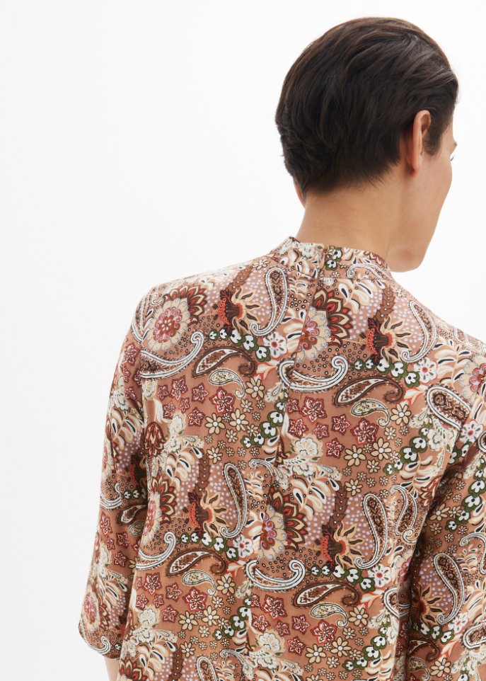 Midikleid mit Paisleymuster in A-Linie