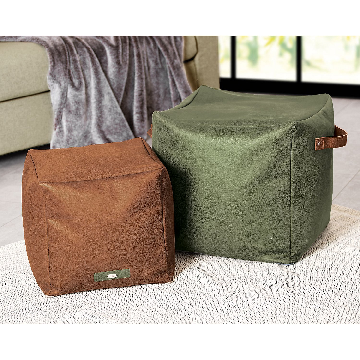Lederimitat aus recyceltem Leder, braun