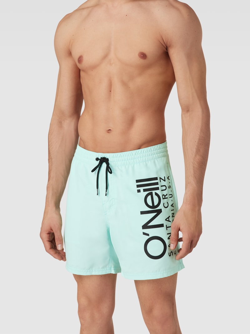 Badehose mit Motiv-Print Modell 'Original Cali 16 Shorts' in ozean blau