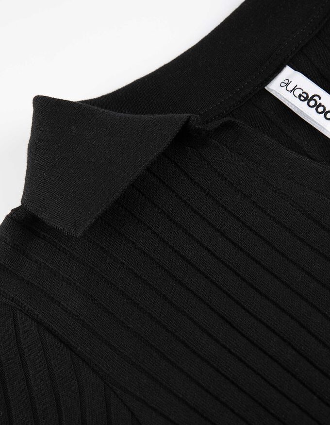 Langarm-Poloshirt - Baumwoll-Mix