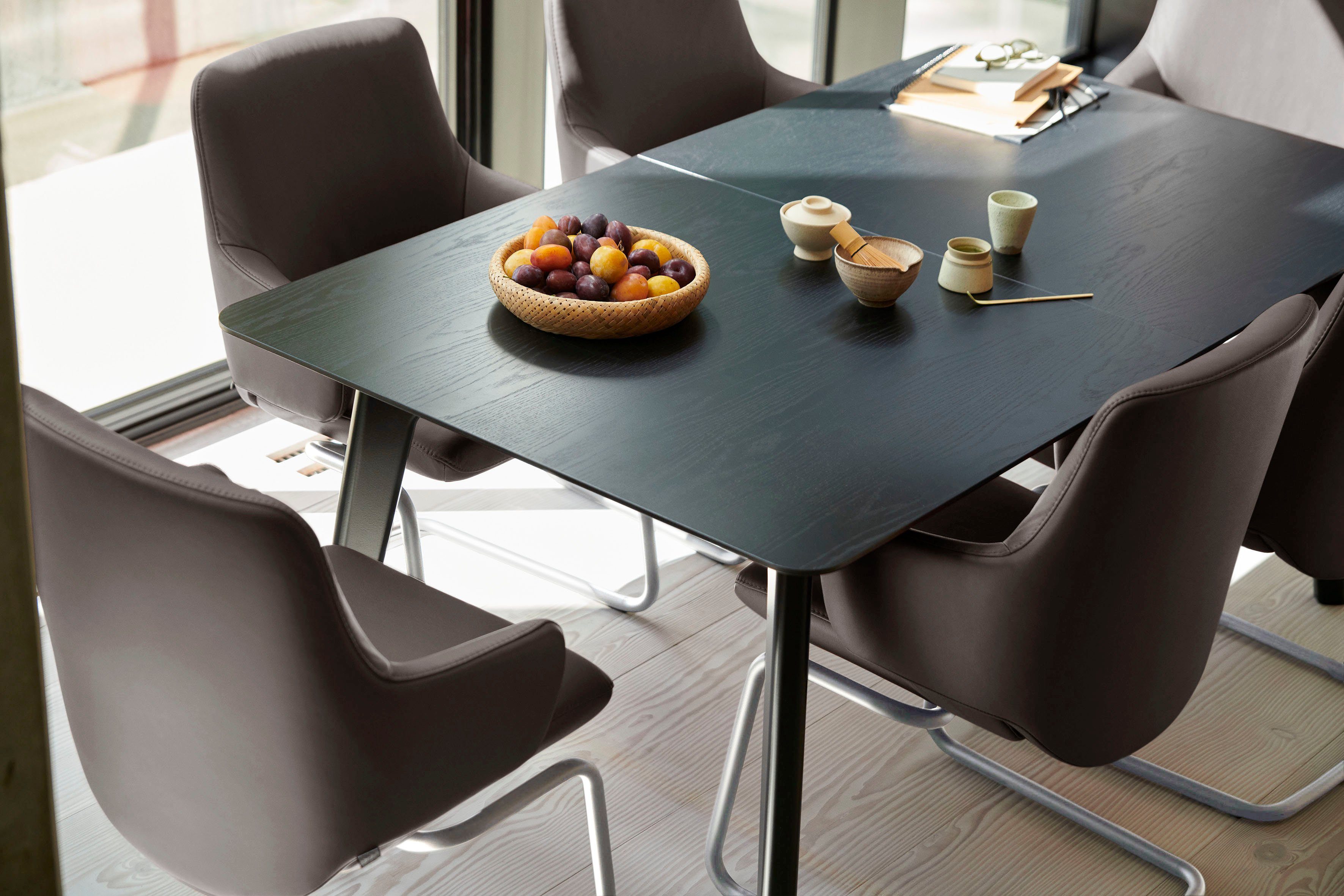 Stressless® Polsterstuhl Laurel, Low Back mit Armlehne, Größe L, mit Beinen aus Stahl in Chrom matt