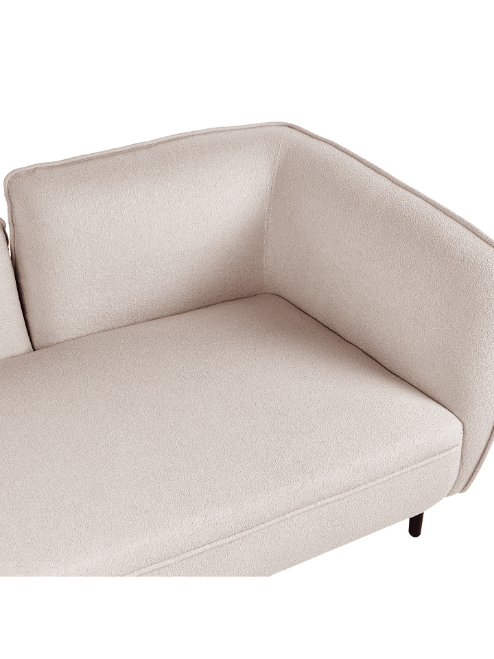 Beliani Chaiselongue CHEVANNES in Beige/Schwarz - (W) 138 x (H) 74 x (L) 77 cm günstig kaufen onesize