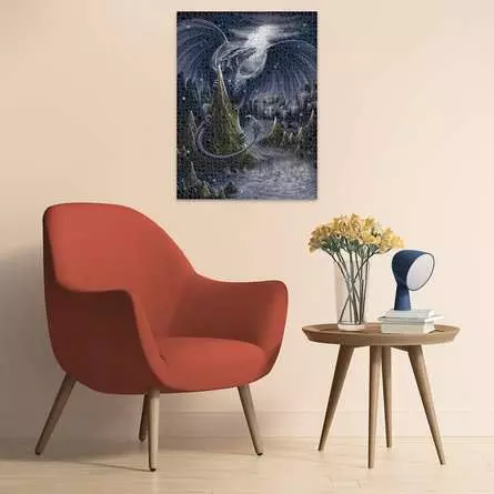 Puzzle 1500 Teile - Der Schwarzblaue Drache