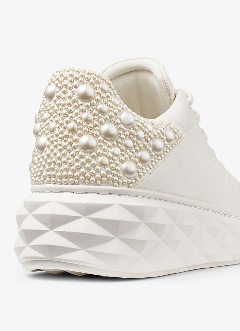 Sneaker Jimmy Choo Diamond Maxi/F II in pelle di agnello con perle finte