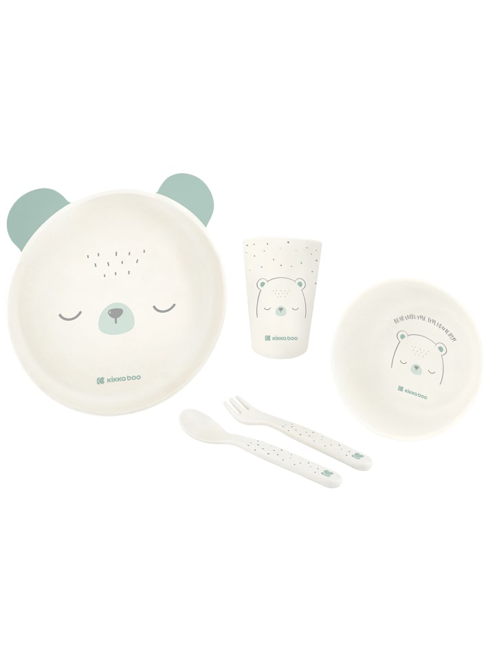 Kikkaboo Kindergeschirr Set Bear with me in grün günstig kaufen onesize