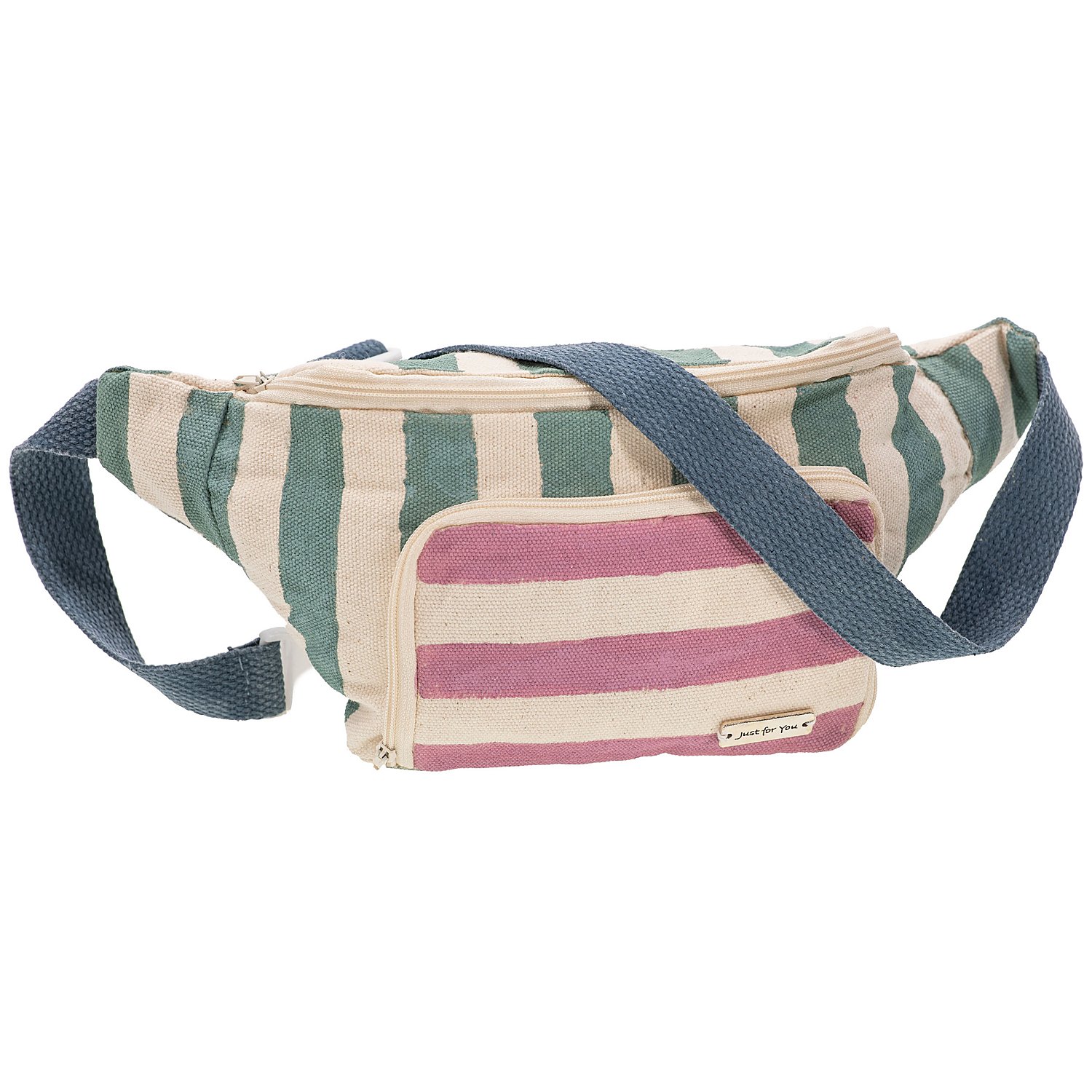 buttinette Baumwoll-Bauchtasche, natur, 26 x 7 x 13 cm