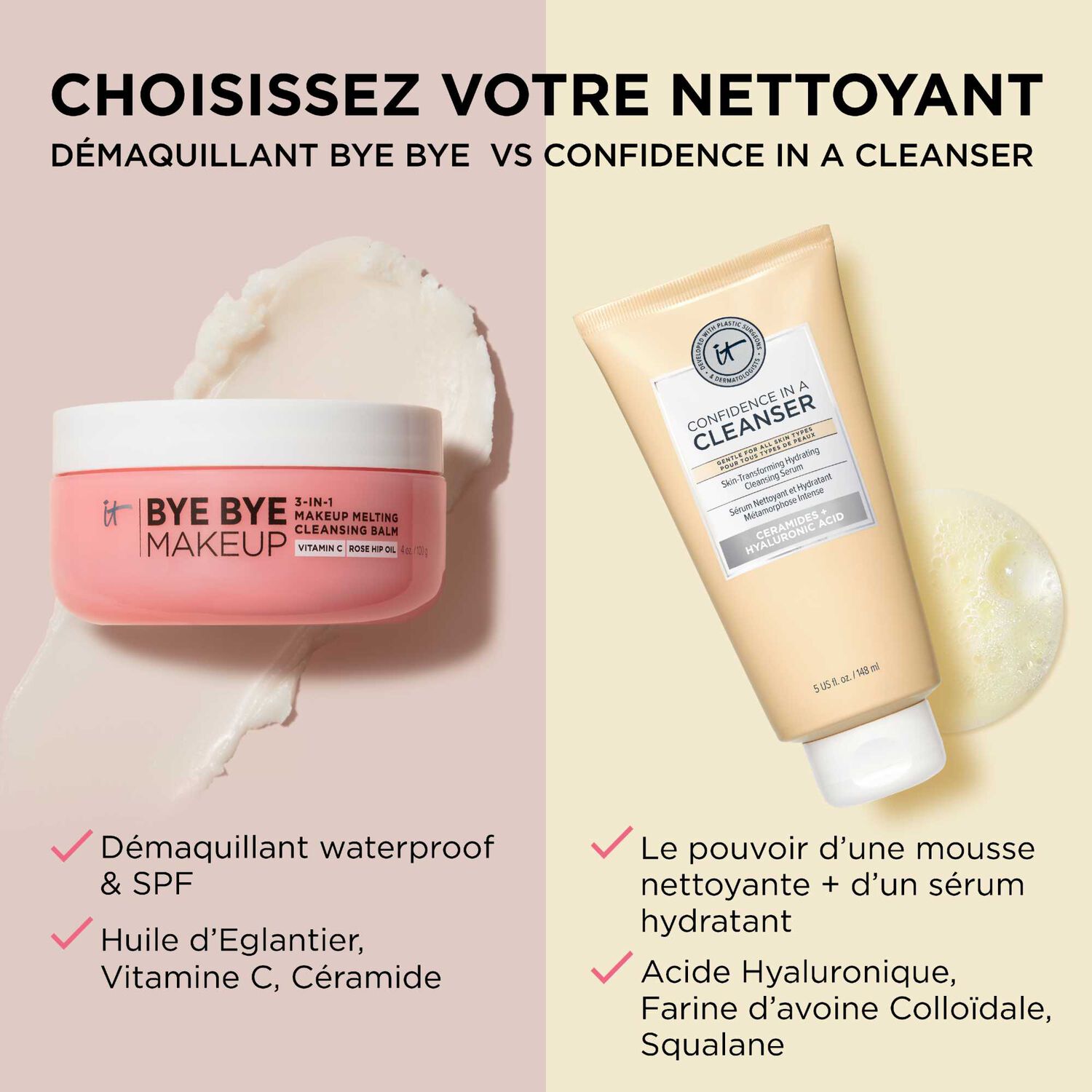 It Cosmetics Bye Bye Makeup Baume Démaquillant Fondant 3en1 100g