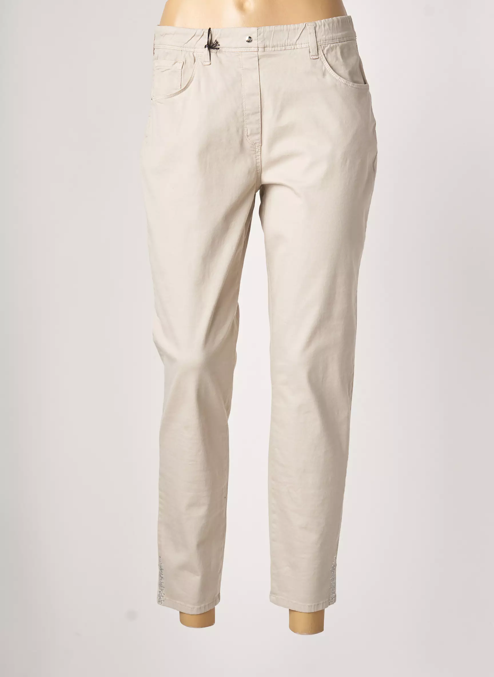 East Drive Pantalons Slim Femme couleur beige