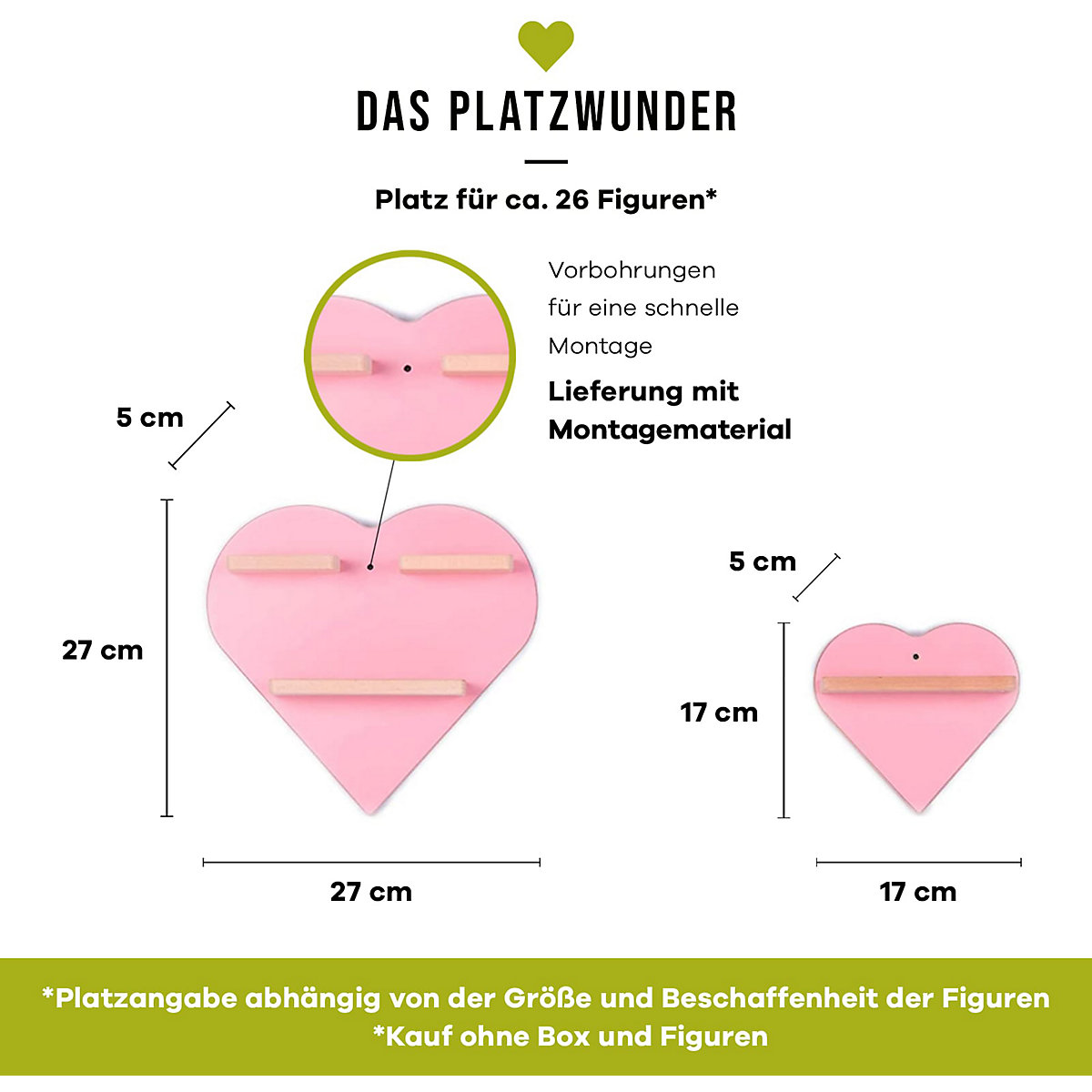 2er-Sammelset Herzen, rosa