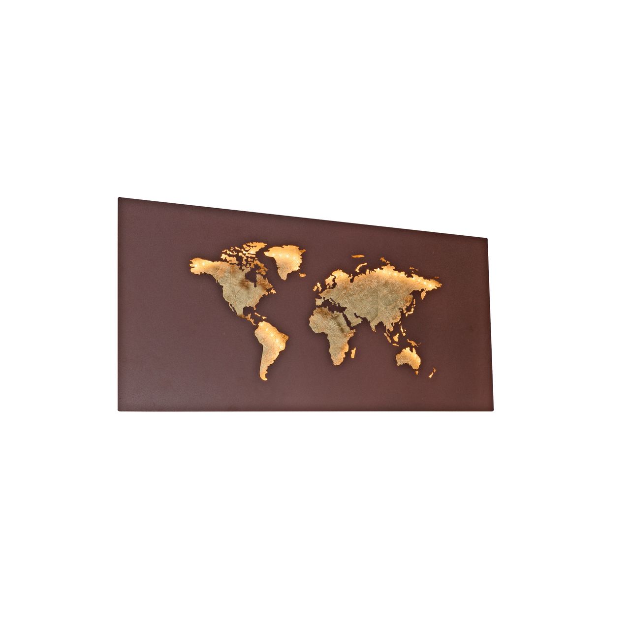 Paul Neuhaus LED Wandleuchte MAP, 1x LED-Board/25,00 Watt. Rechteckig, Farbe: Rost