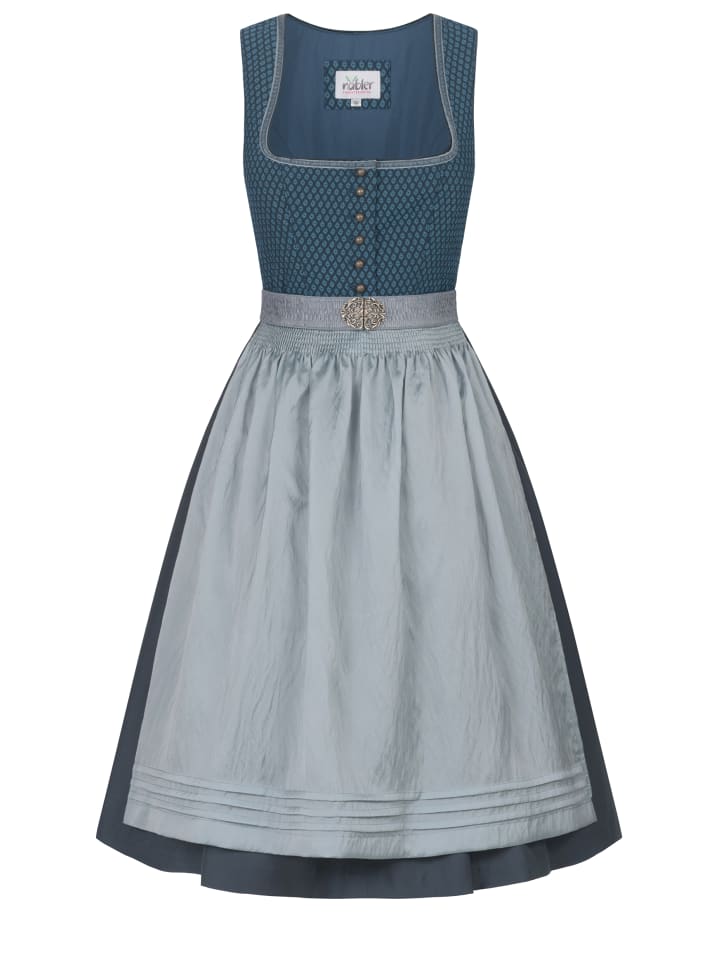 Nübler Midi Dirndl Gudrun in Petrol günstig kaufen