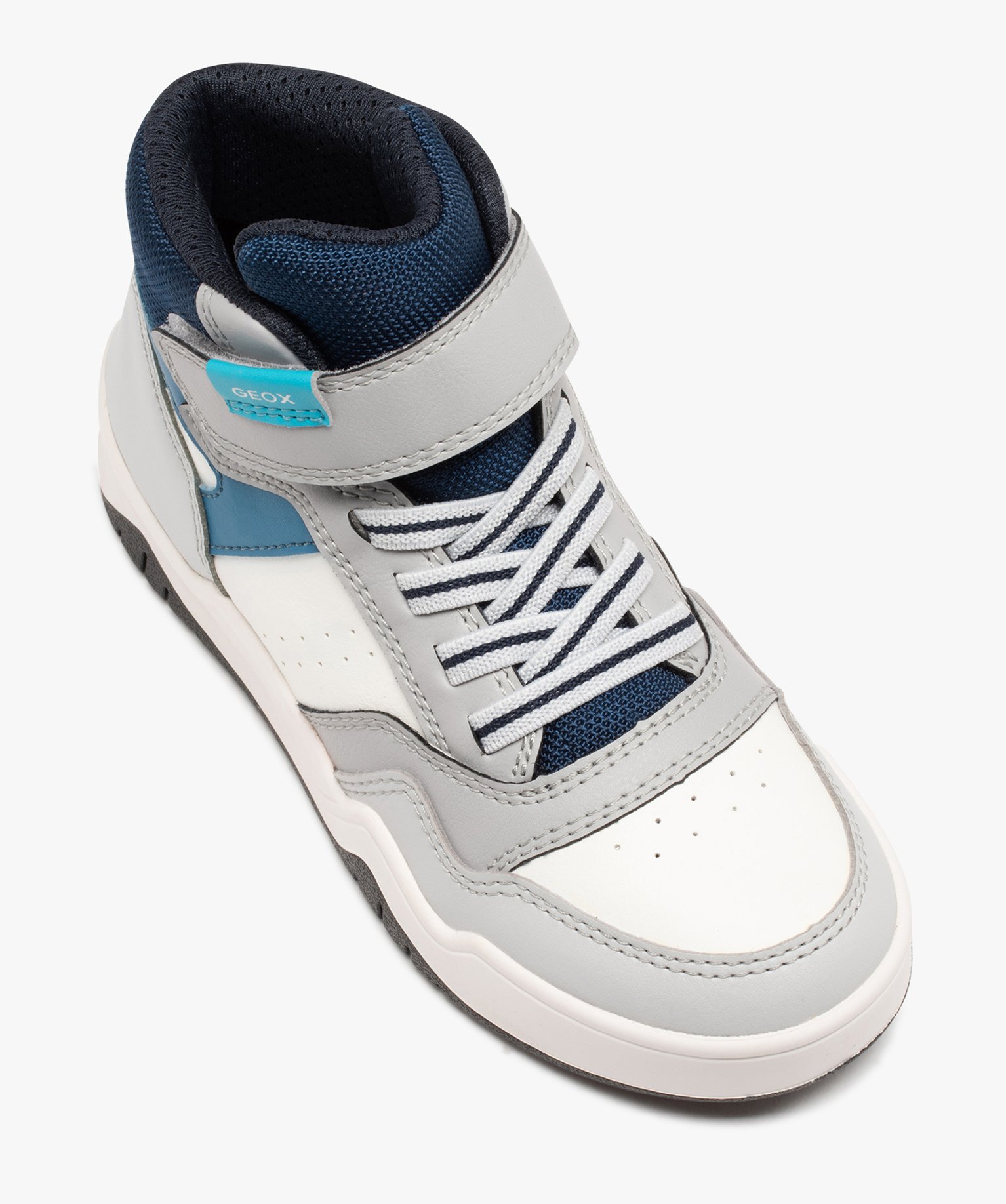 Baskets Garçon mid-cut à scratch - Geox gris | GEMO