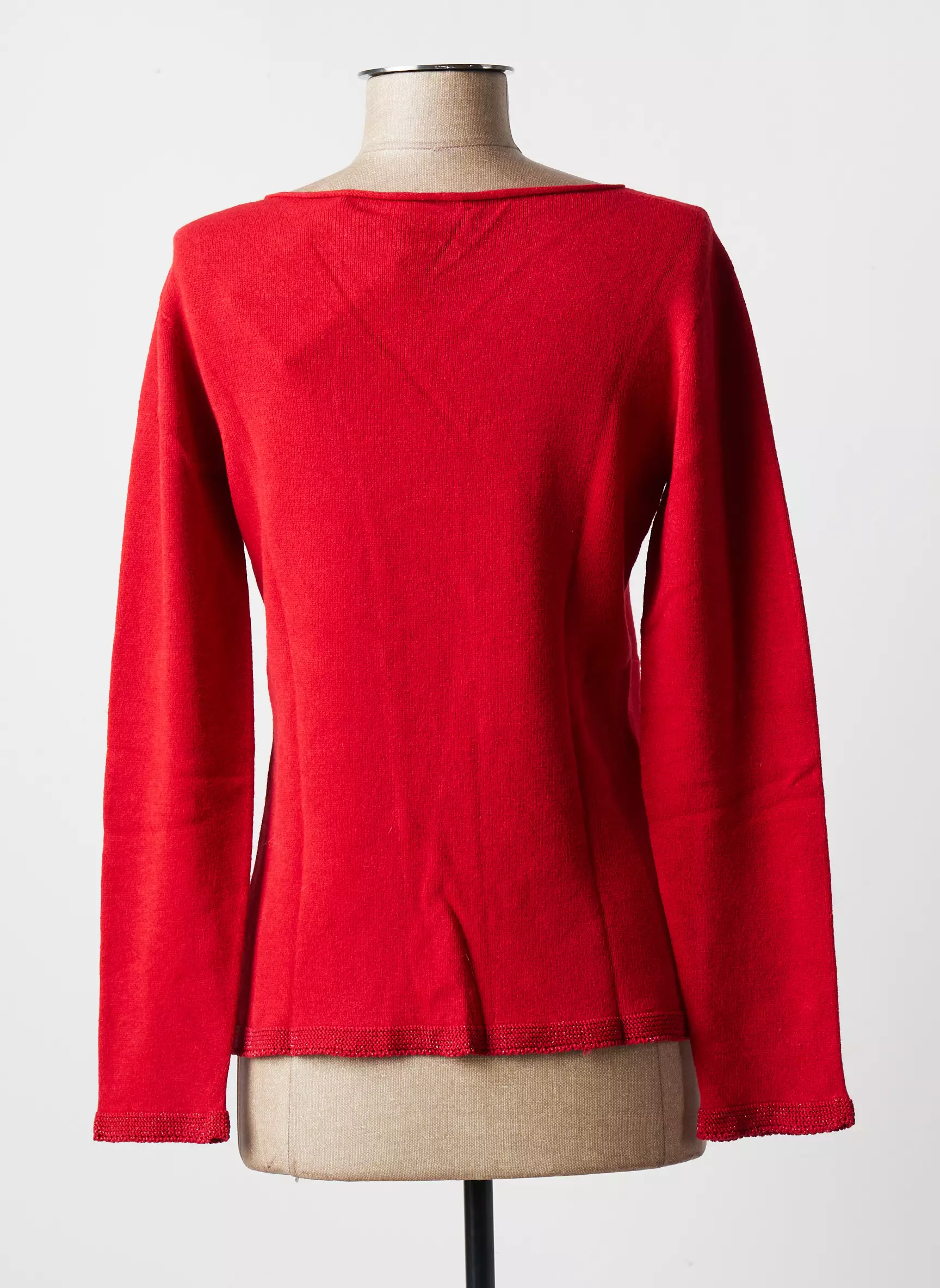Blanc Boheme Pulls Femme couleur rouge