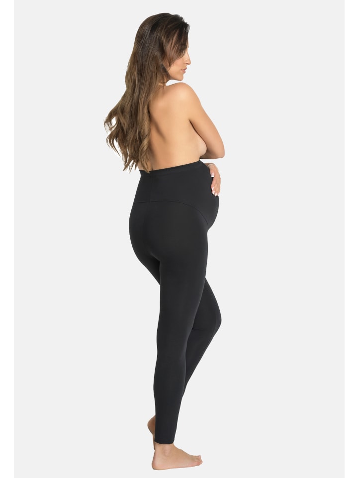 Teyli Schwangerschaftsleggings aus Baumwolle Ginna in schwarz günstig kaufen