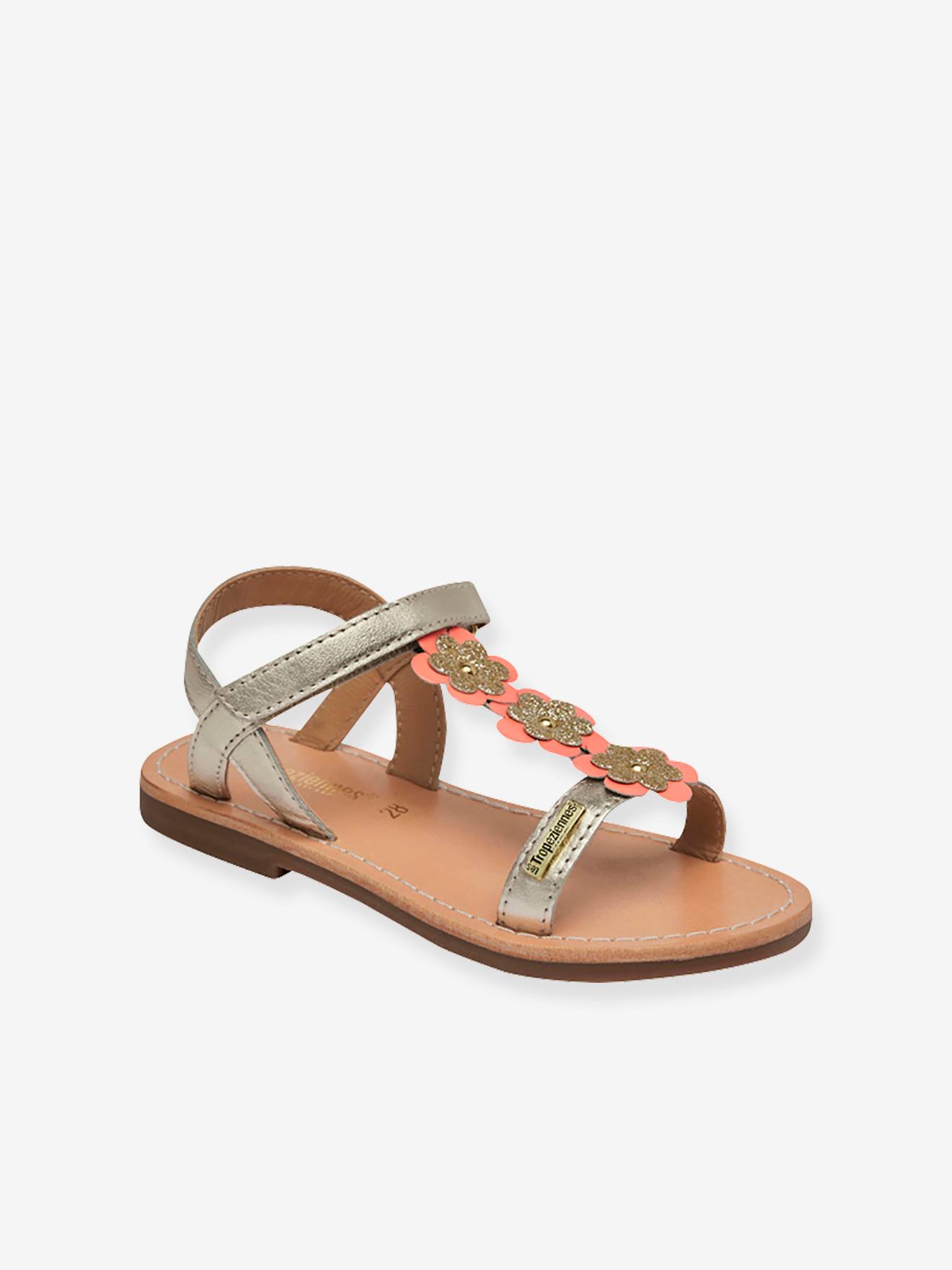 Les Tropeziennes Mädchen Klett-Sandalen Ibiscus LES TROPEZIENNES PAR M. BELARBI mit Recycling-Elastomer - silber