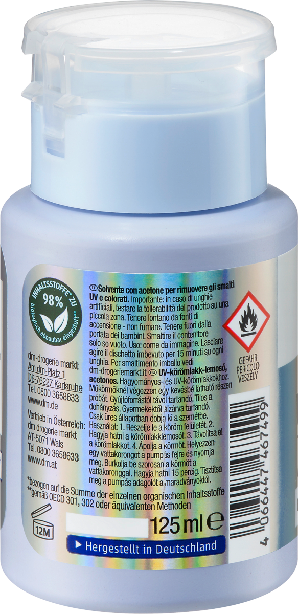 UV Nagellackentferner Professional acetonhaltig, 125 ml