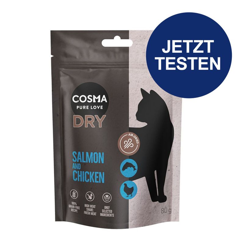 Probierpaket Cosma Trockenfutter Lachs & Huhn