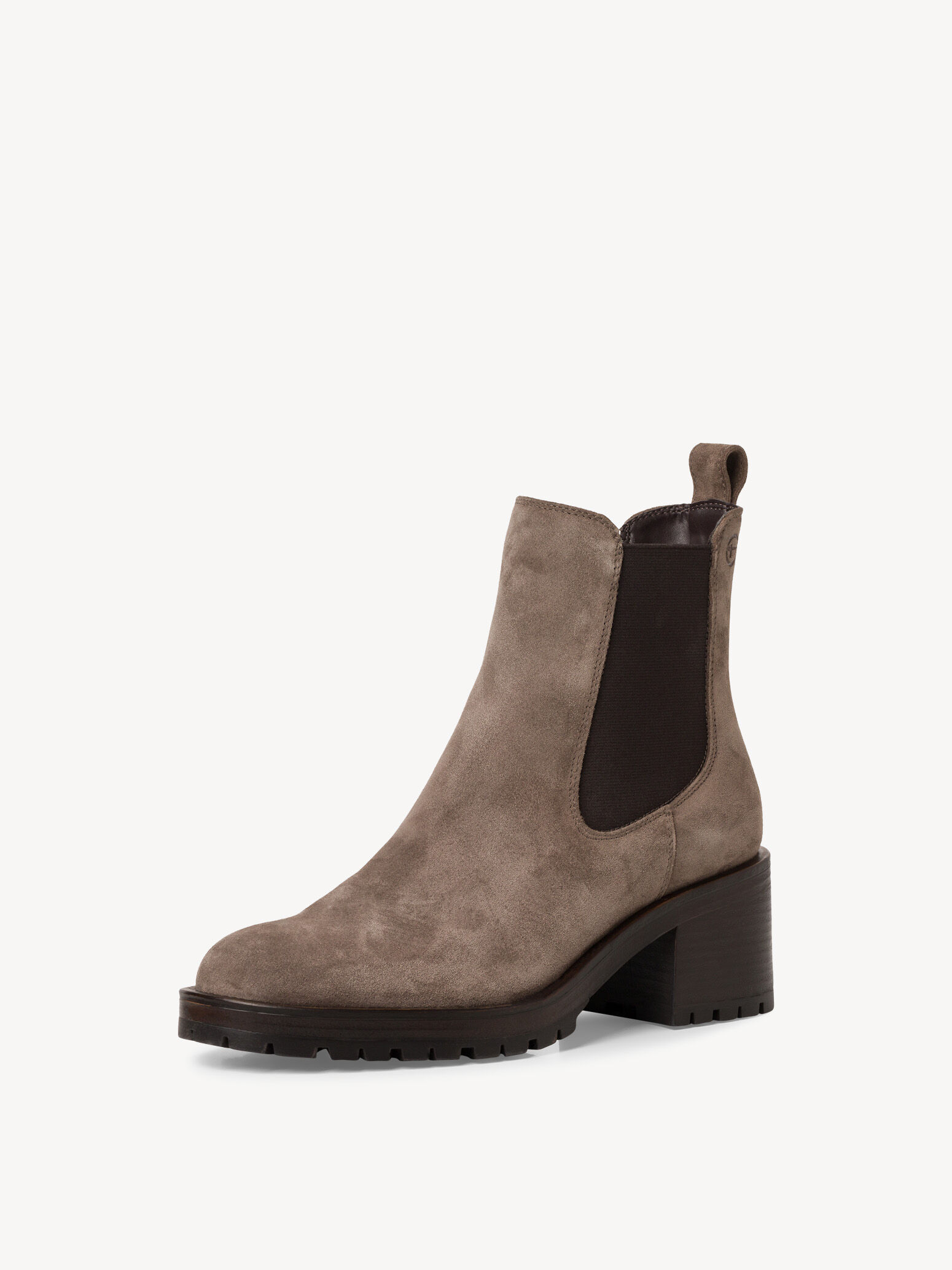 Bottine Chelsea en cuir - beige