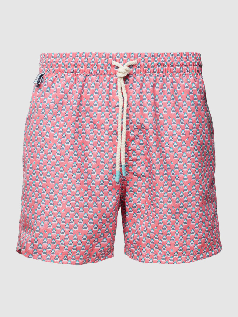 Badehose mit Allover-Muster in koralle