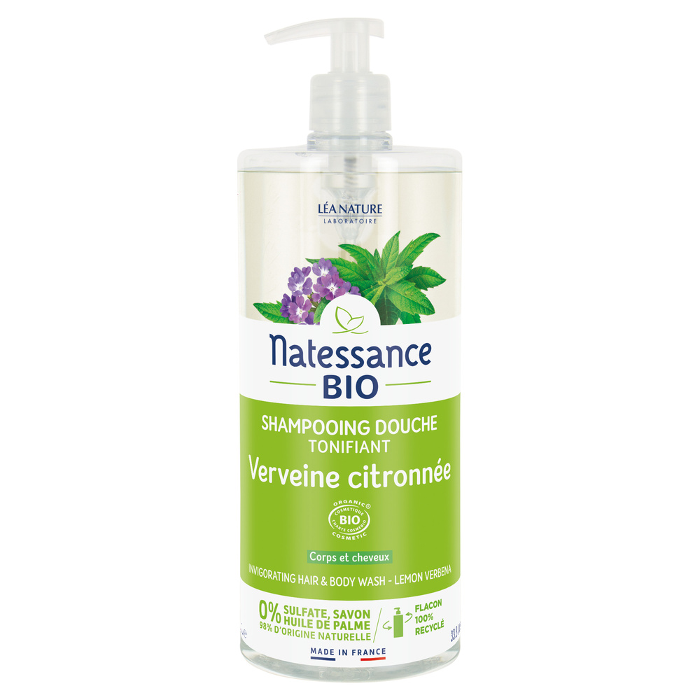 natessance Shampooing douche tonifiant Verveine citronnée Shampooing