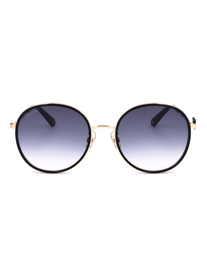Swarovski Damen-Sonnenbrille in Schwarz-Gold/ Blau günstig kaufen 58
