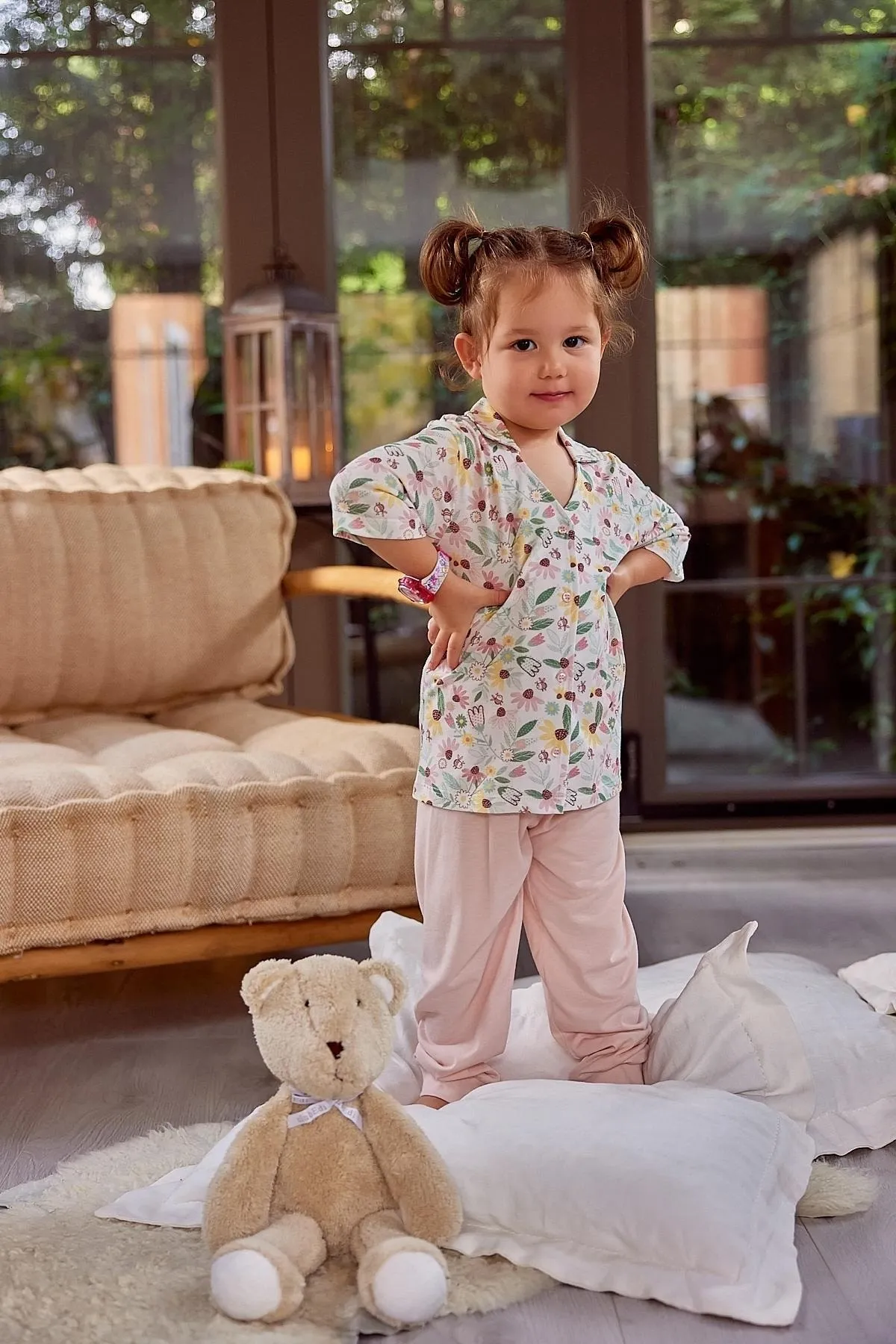 Zeyland  Kurzärmliges Pyjama-Set mit Knöpfen für Mädchen