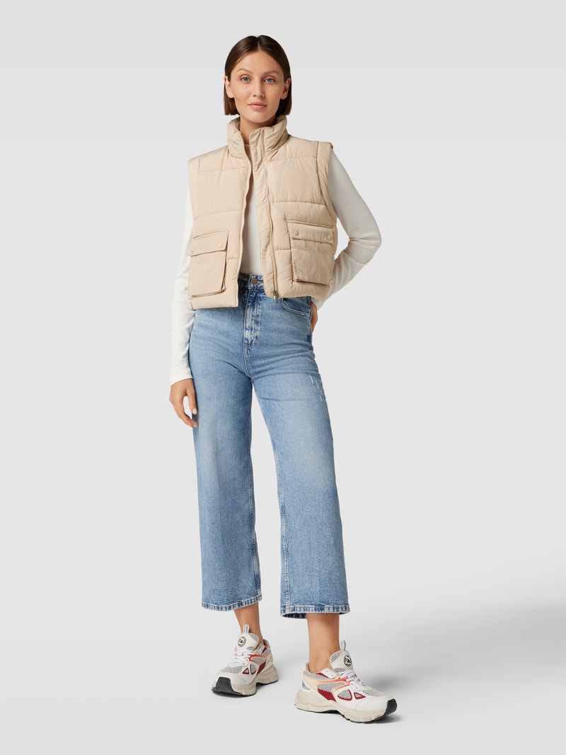 Steppweste mti Stehkragen Modell 'Nina' in beige