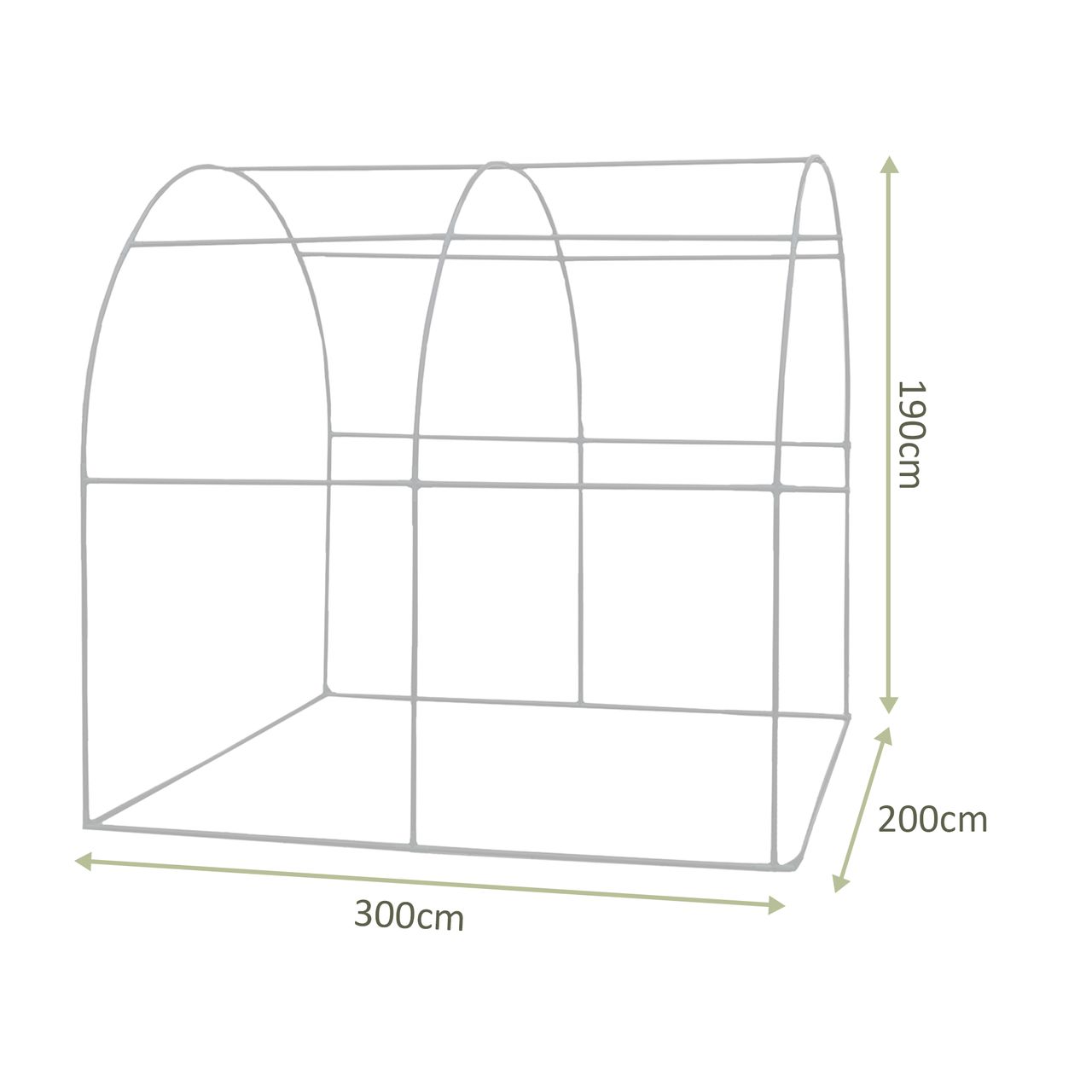 Lemodo Robustes Foliengewächshaus mit 2 Fenstern