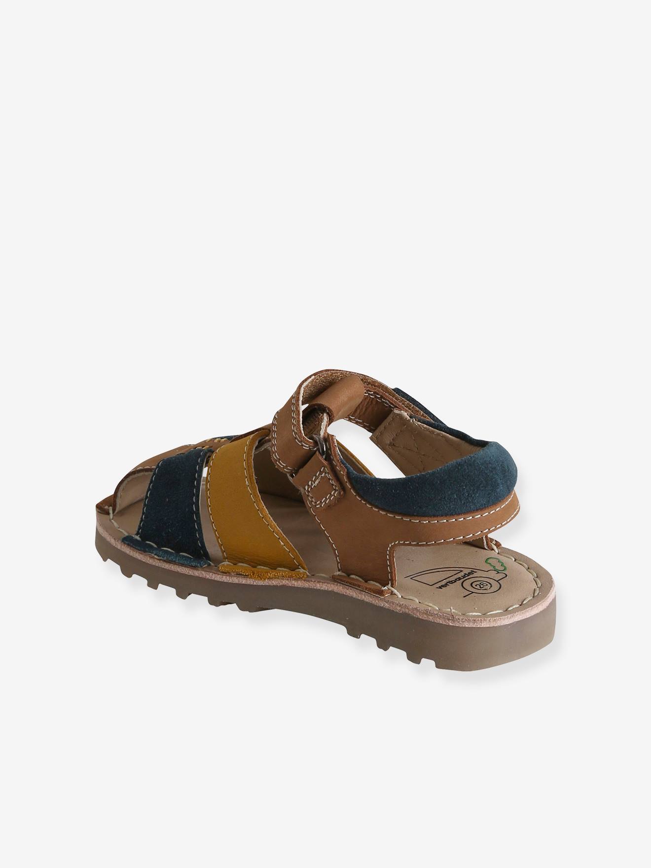 Vertbaudet Kinder Klett-Sandalen, Anziehtrick - set blau