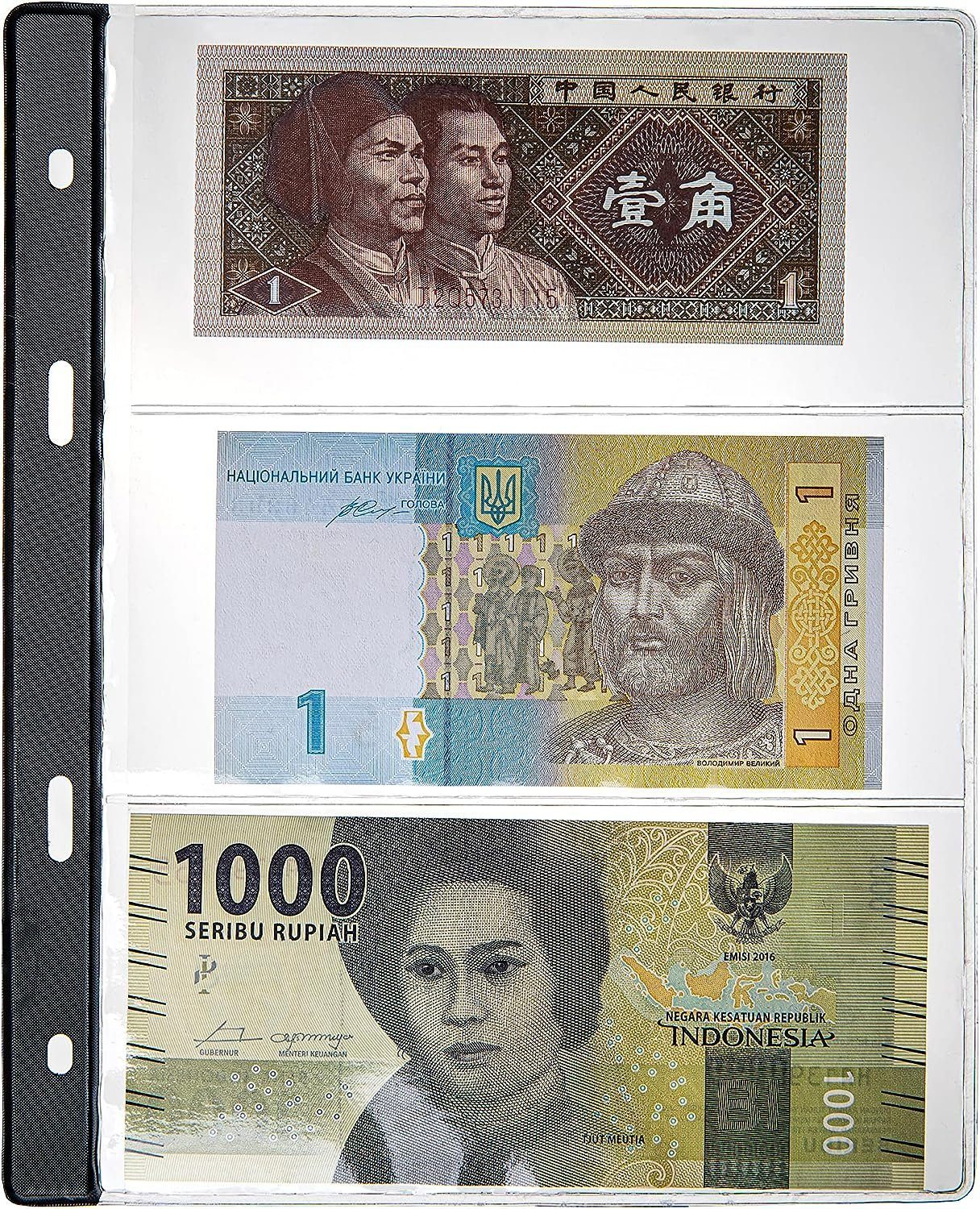 MC.Sammler Sammleretui MC.Sammler Banknoten - Album mit 20 Hüllen für 50 Banknoten