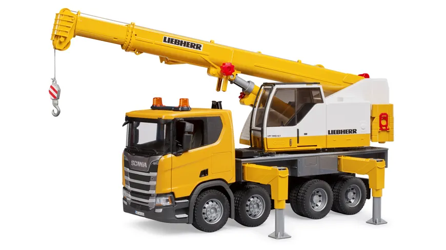 BRUDER - Scania Super 560R Liebherr Kran-LKW mit Light + Sound Modul