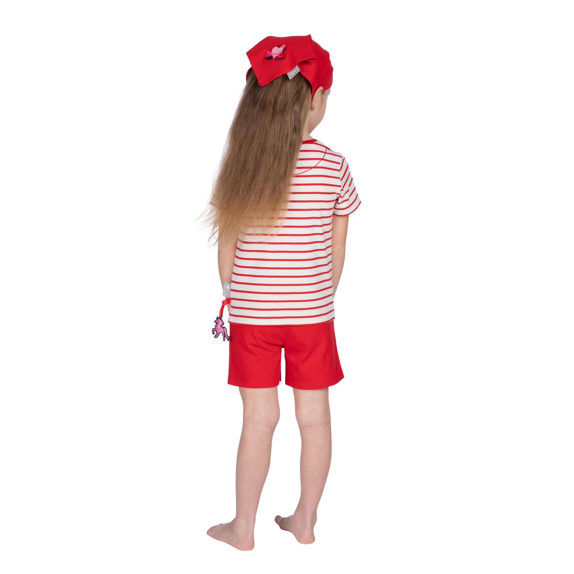Rote Mädchen Shorts mit Herzchen Patch
