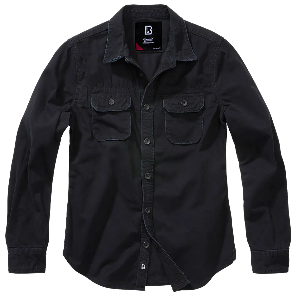 Ladies Vintage Shirt langarm schwarz