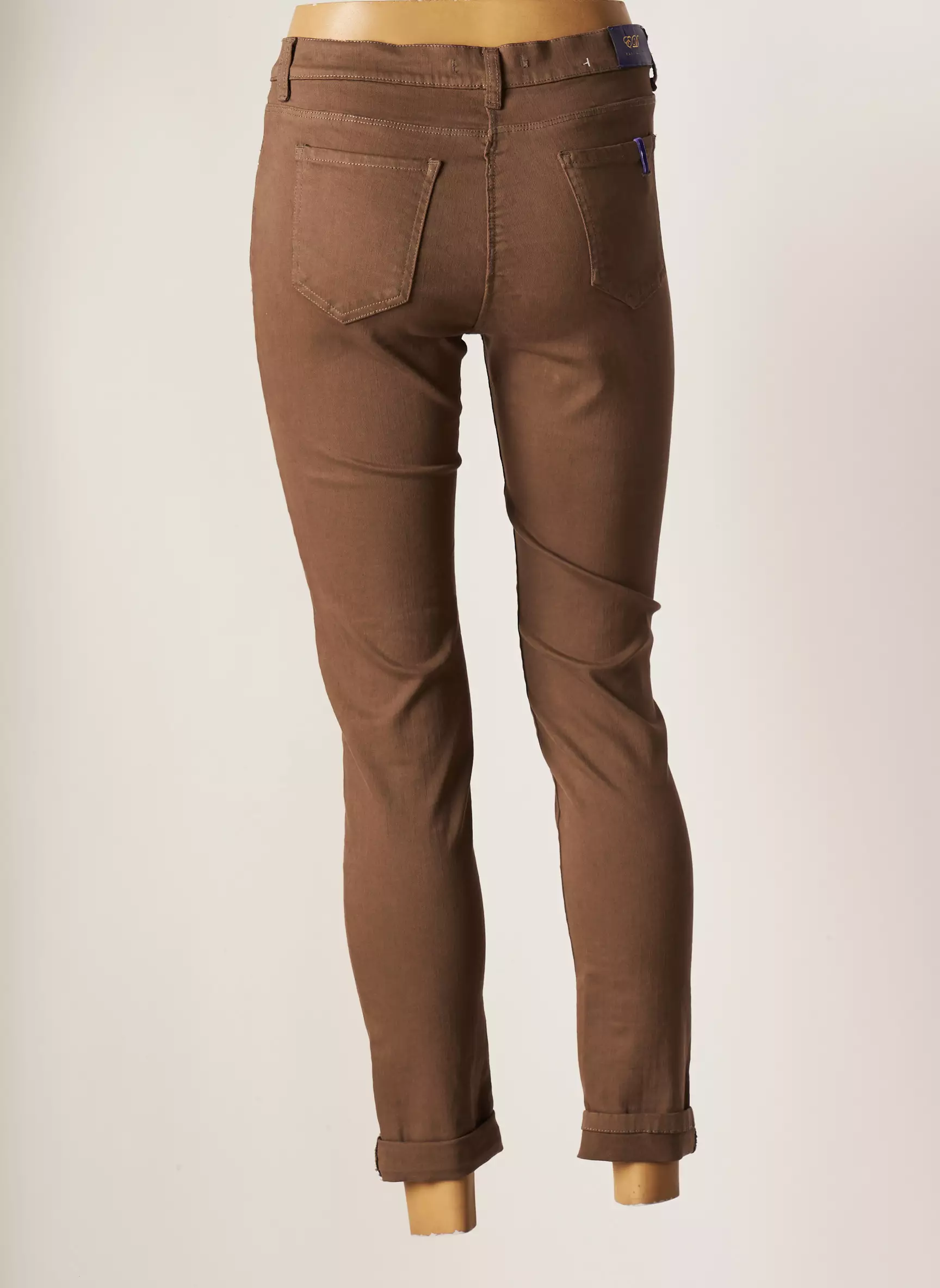 East Drive Pantalons Slim Femme couleur marron