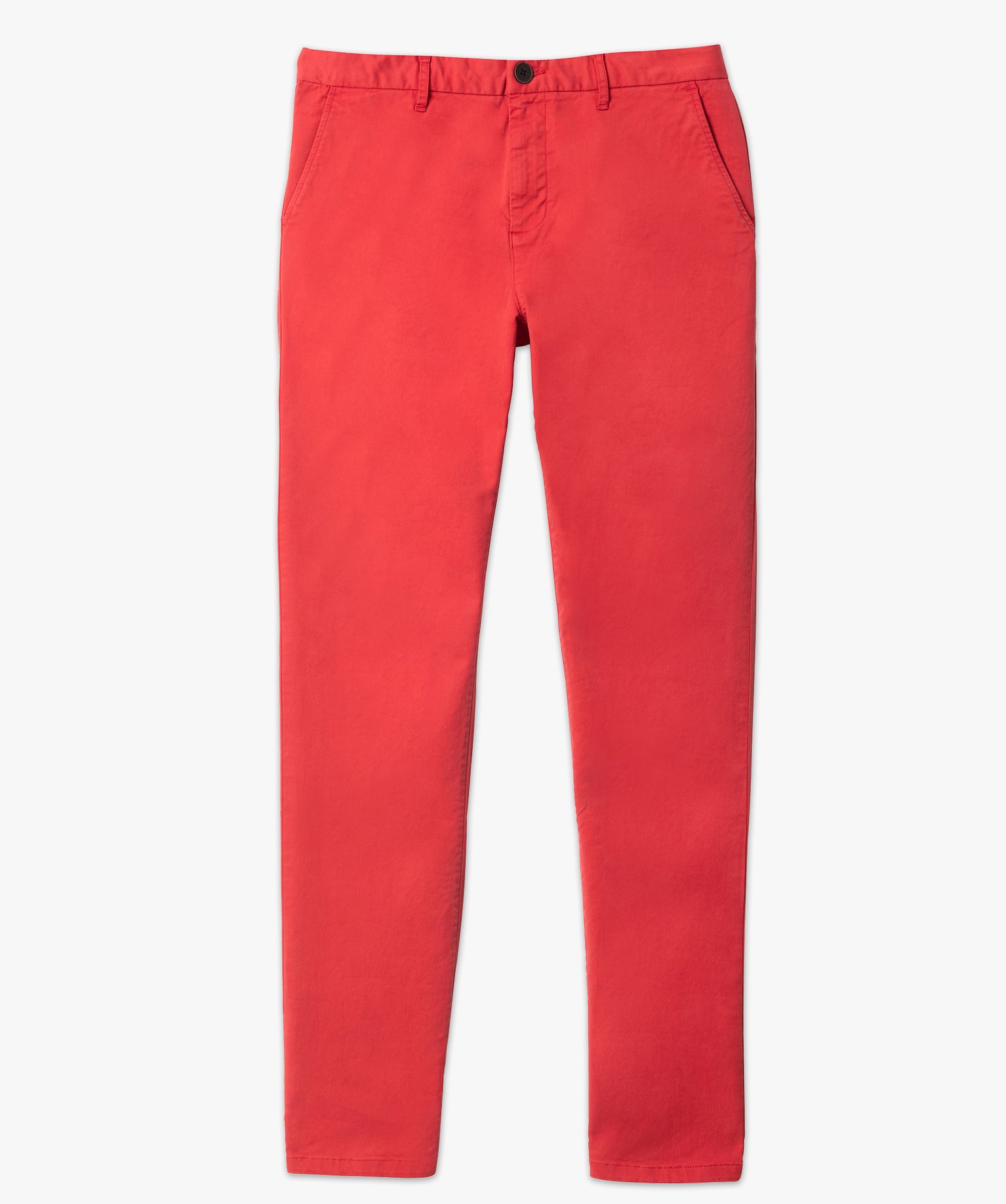 Pantalon chino en coton stretch homme rouge | GEMO