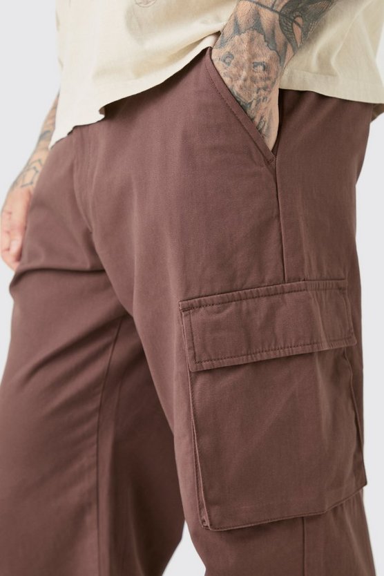 Tall lockere Twill Cargo-Hose