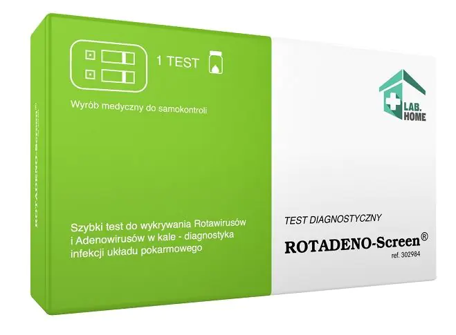 „LabHome Test Rotadeno-Screen“ – greitasis testas rotavirusams ir adenovirusams išmatose nustatyti.