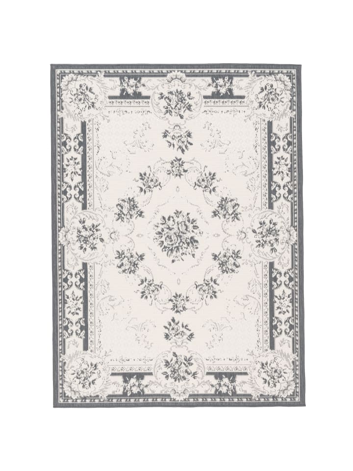 Pergamon In- und Outdoor Teppich Beidseitig Cape Cod Bordüre in Grijs günstig kaufen