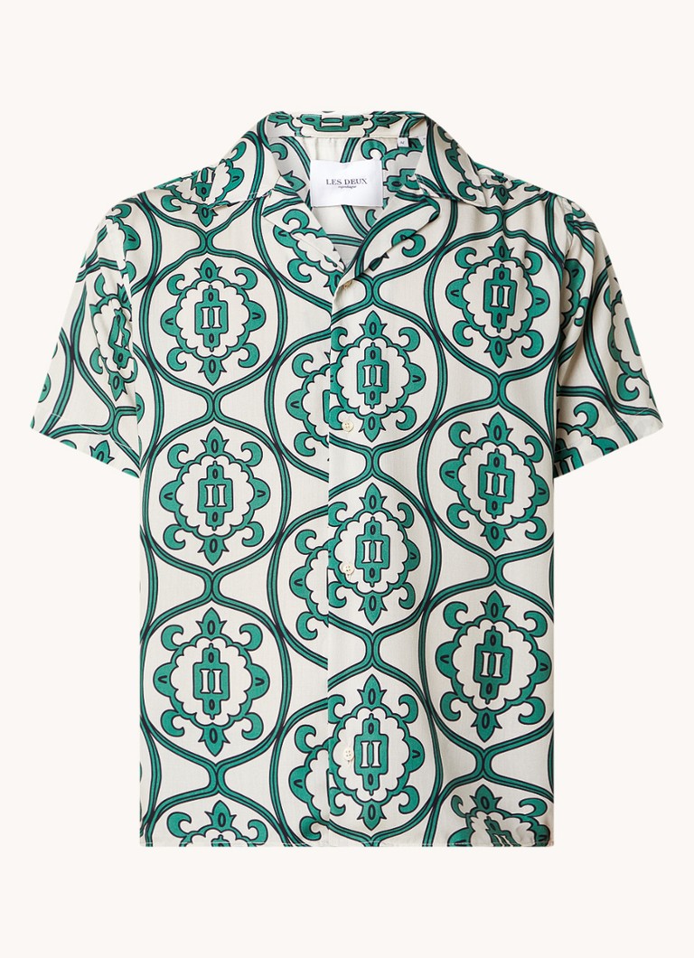 Camisa Les Deux Ornament de corte regular em liocel com estampa gráfica.