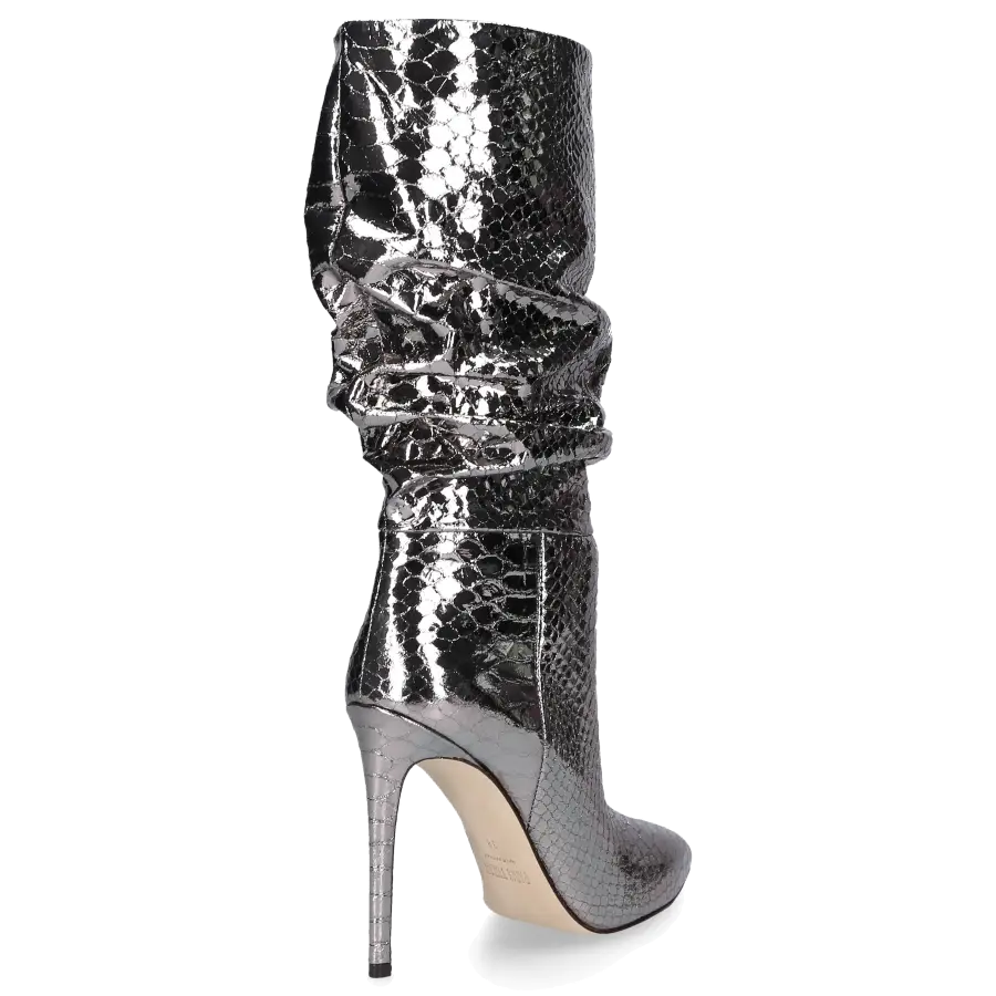 Paris Texas - Stiefel SLOUCHY 85 Kalbsleder - silber